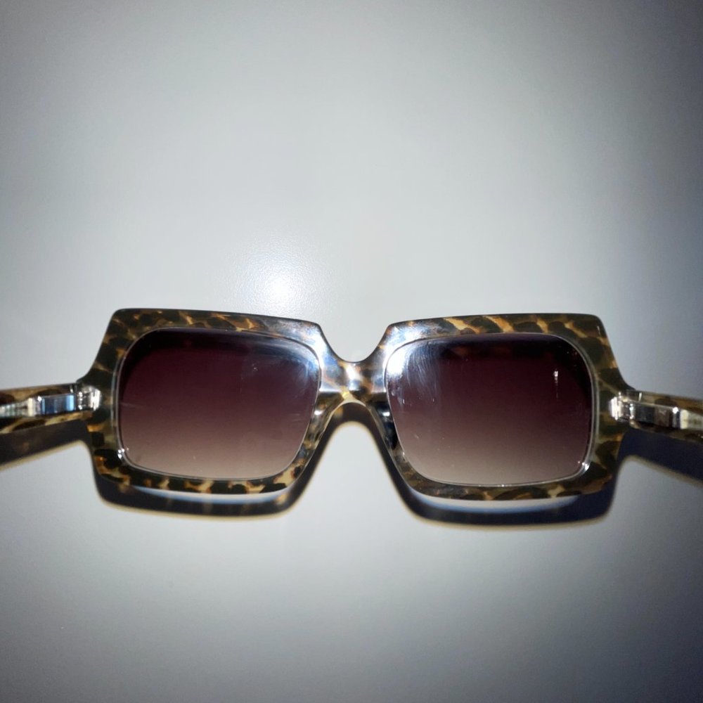 Acne Oversized Leopard Sunglasses - Picture 3 of 6